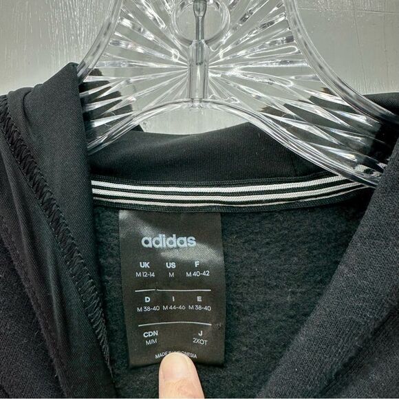 adidas Black and White Hoodie - Picture 3 of 3